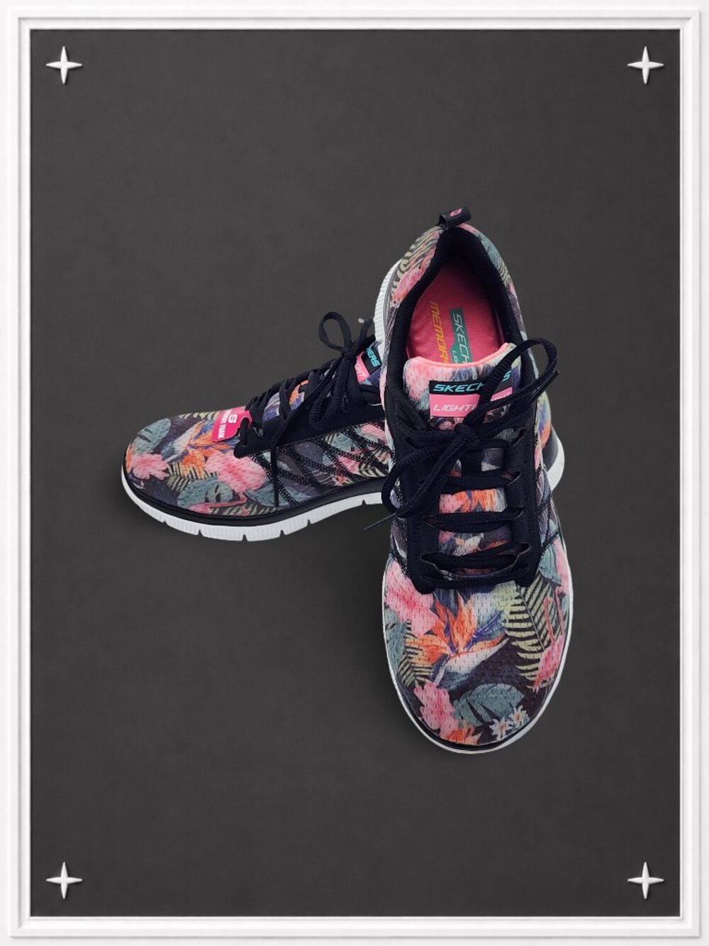 Flex Appeal Tropical Print Athletic Sneakers | Women's 9.5 | NWT! |